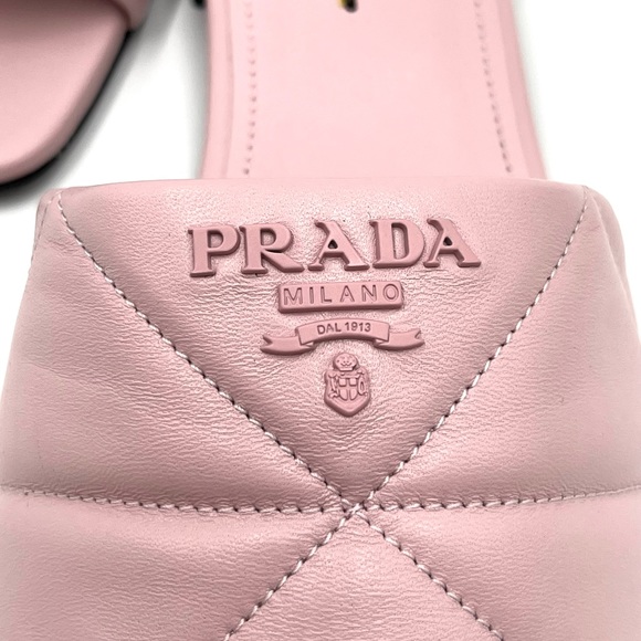 Prada Quilted Nappa Leather Sabots - Picture 4 of 7